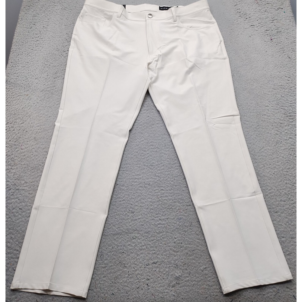Dunning Golf Chino Pants Mens 38/30 Tan Performance Stretch Quick Dry D7S21P068